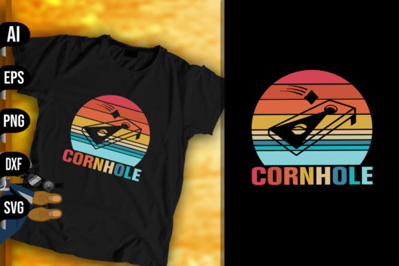 Cornhole Board Player Vintage Retro