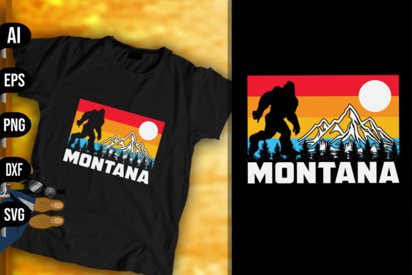Retro Bigfoot - State of Montana