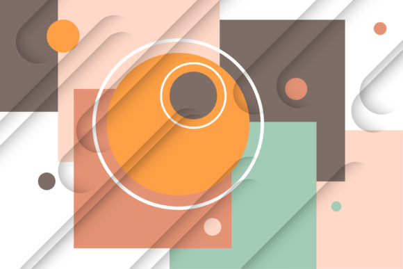 Retro Circle Square Background Horizonta