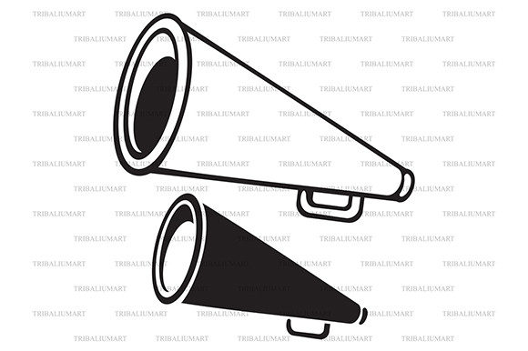 Retro Megaphone Embroidery Design