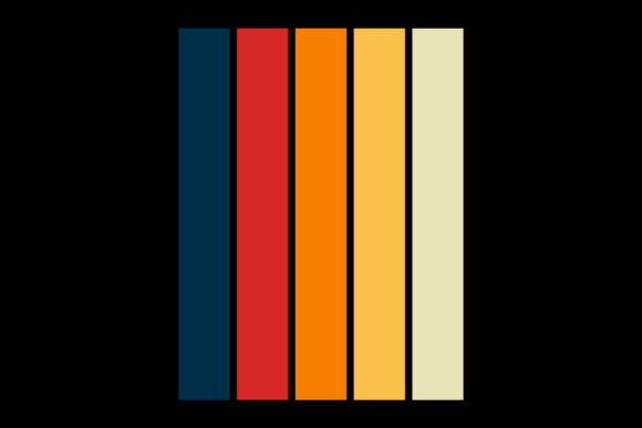 Retro Sunset Vertical Vintage Design 21