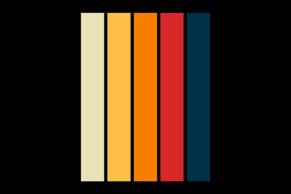 Retro Sunset Vertical Vintage Design 42