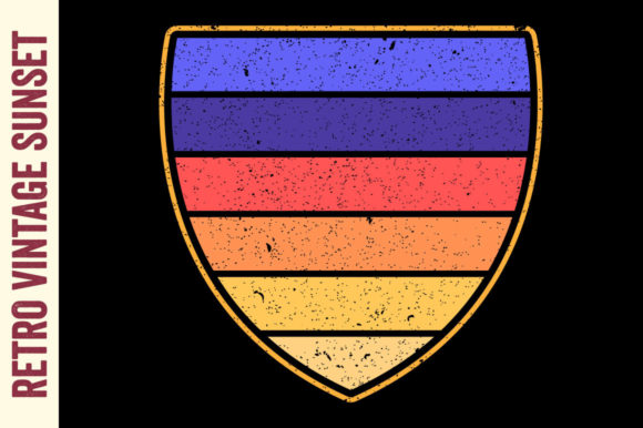 Retro Sunset Vintage Summer Grunge Badge