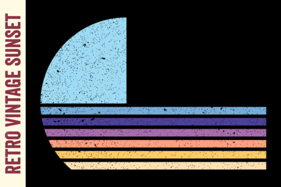 Retro Vintage Sunset Beach Ocean Style
