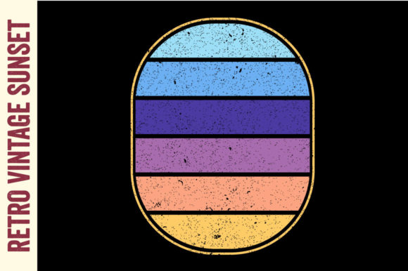 Retro Vintage Sunset Clip Art